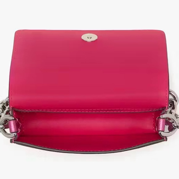 Kate Spade Bikini Pink Dual Chain Card Case Crossbody / NEW /ORIGINAL SEALED